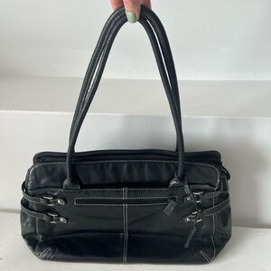 Bandolino Black Leather Handbag Purse